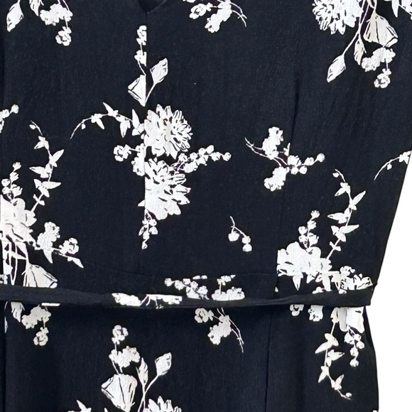 H & M Black and White Dress Floral Dress - Picture 2 of 9